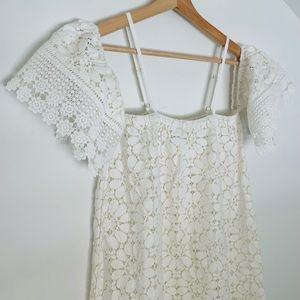Solitaire Large Swim White Lace Off the Shoulder
Cover-Up Dress